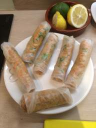 Spring rolls uncooked